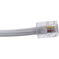 Кабель Cablexpert телефонный аппарат-розетка, 5 м, белый TC6P4C-5M
