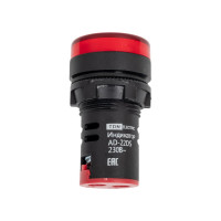 Лампа TDM ELECTRIC AD-22DS LED матрица, d22мм, красный, 230В SQ0702-0002