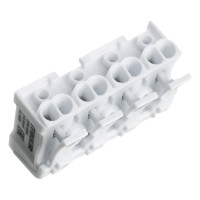 Монтажная клемма STEKKER LD294-4004 для подключения фазных проводников, 4 контактные группы (3 ввода, 3 вывода на полюс) 32735