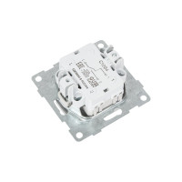 Механизм проходного переключателя GUSI ELECTRIC Bravo 1 клавиша, СУ, 10А, 250В, серебро С10В4-004