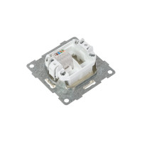 Механизм компьютерной розетки GUSI ELECTRIC Bravo RJ45, одинарной, СУ, бежевый С10К1-003