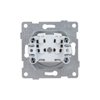 Механизм розетки GUSI ELECTRIC Ugra 1-ой б/з с з/ш, СУ, 16А, 250В, серебро С11Р2-004