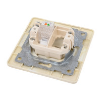 Телефонная розетка GUSI ELECTRIC Ugra RJ12, одинарная, СУ, бежевый С11Т1-003-СБ