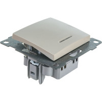 Механизм выключателя GUSI ELECTRIC Bravo 1кл. инд, СУ, 10А, 250В, бежевый С10В18-003