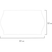 Этикет-лента BRAUBERG 22х12 мм, белая, комплект 5 рулонов по 800 шт., 123572