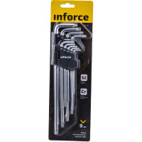 Inforce Набор экстра-длинных ключей TORX 9 штук 06-05-96