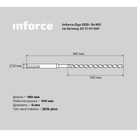 Inforce Бур SDS+ 8х160 по бетону 2X 11-01-541