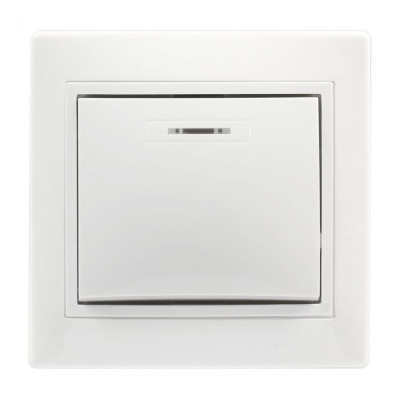 Одноклавишный выключатель Smartbuy Венера SBE-01w-10-SW1-1-c