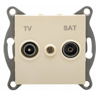 GUSI ELECTRIC Ugra МЕХ. розетки TV+ SAT, оконечной, СУ, беж С11TS1-003