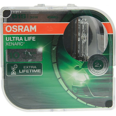OSRAM Автолампа D2S 35 P32d-2 XENON ULTRA LIFE , 2шт 4300K 12V ,1,10 66240ULT-HCB