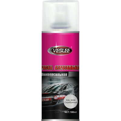 Veslee Краска аэрозольная 100ml цвет серебро VL-P2E 9006