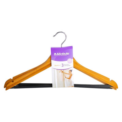 Attribute Набор вешалок универсальных BAMBOO 44см 3шт AHB233