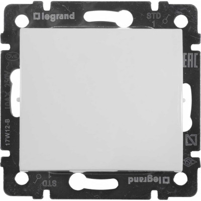 Legrand Выключатель одноклавишный Legrand Valena 10А 250В схема 1 безвинтовые зажимы белый 774401