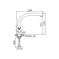 Смеситель для кухни Ledeme L5818-2 806872