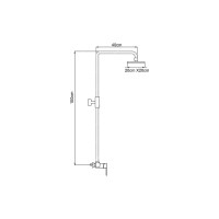 LEDEME Душевая система Картридж 40мм, с тропическим душем, L2409-1 65821