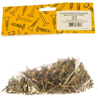 Универсальный саморез по дереву КрепСтройГрупп 3,5х25 желтый цинк, 500 шт. 145407