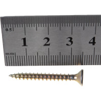 Универсальный саморез по дереву КрепСтройГрупп 4х35 желтый цинк, 300 шт. 145434