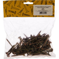 Универсальный саморез по дереву КрепСтройГрупп 6х50 желтый цинк, 100 шт. 145458