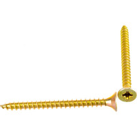 Универсальный саморез по дереву КрепСтройГрупп 6х70 желтый цинк, 100 шт. 145460