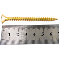 Универсальный саморез по дереву КрепСтройГрупп 6х70 желтый цинк, 100 шт. 145460