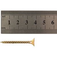 Универсальный саморез по дереву КрепСтройГрупп 5х40 желтый цинк, 200 шт. 145446