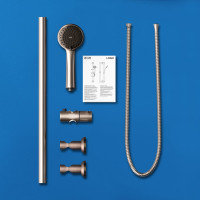 Душевой комплект Dorff Logic new лейка 3F, abc пластик, нержавеющая сталь D0103000SS
