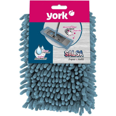 Плоская насадка для швабры/держателя 40 см YORK МОП Salsa карманы, ворсистая микрофибра, ворс 2 см 081310