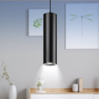 Подвесной светильник ЭРА PL1 GU10, BK 300, D80*300 мм, черный Б0041506