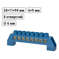 Нулевая шина TDM ELECTRIC в изоляторе, 6х9мм, 8 групп SQ0801-0018