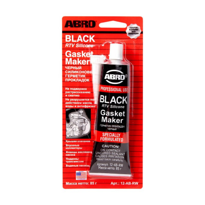 Герметик прокладок силиконовый черный ABRO 85г 12-AB-RW