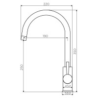 Смеситель для кухни Dorff Logic из нержавеющей стали D3000000