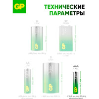 Алкалиновые батарейки GP Super Alkaline G-Tech ААA, набор 96шт. 24ARS-2SB4 16099967