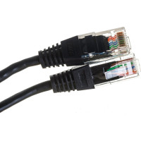 Патч-корд TWT RJ45-RJ45, 4 пары, UTP, категория 5е, 1.5 м, черный, 45-45-1.5-BK