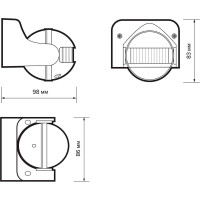 Датчик движения Jazzway PMS-IR 009 1200Вт 180 град. 12м WH белый IP44 5012912