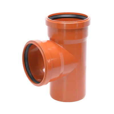 Двухраструбный тройник для наружной канализации Ostendorf 87 градусов, 110 220400