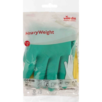 Латексные перчатки с неопреном Vileda Professional усиленные, зеленый/желтый, XL 174309