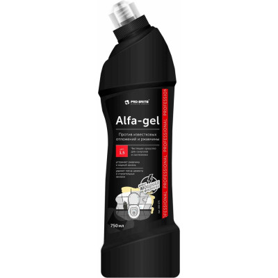 Средство PRO-BRITE ALFA-GEL усиленное против известковых отложений и ржавчины с бактерицидными свойствами 750 мл 054-075 605299