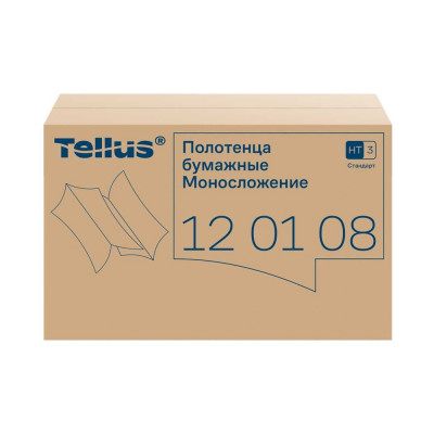 Однослойные полотенца Tellus Universal 120108 сложение ZZ Н3 (20 пачек в уп.) 21133 124556