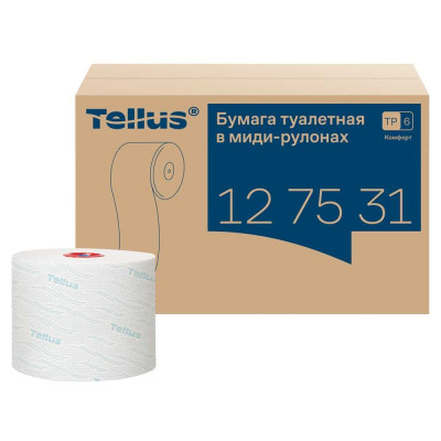 Туалетная бумага TORK (Tellus) Advanced в компактных рулонах мягкая Т6 (27 рул. в уп.) 126135 21640 127530 127531