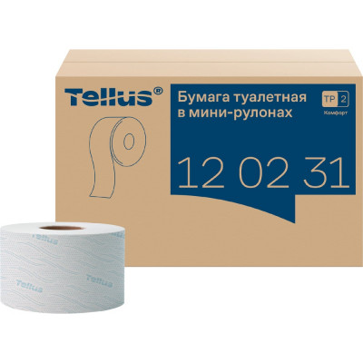Туалетная бумага Tellus Advanced 170 м 2-слойная белая 120231 126502 22151