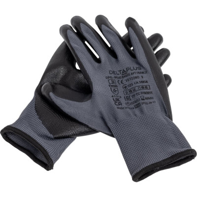 Полиэстеровые перчатки с покрытием из вспененного нитрила Delta Plus р. 9 VE722NO09