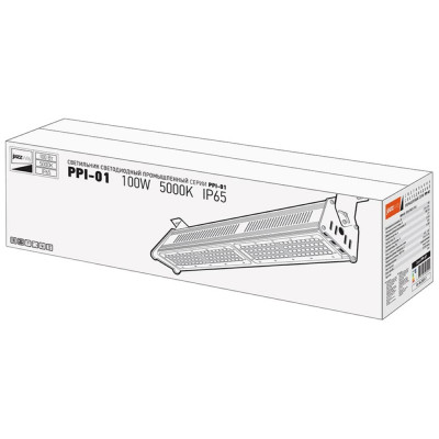 Светодиодный светильник Jazzway PPI-01 100Вт 5000К IP65 230В 50Гц E new slim ДСП для высоких пролетов 5005495A