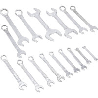 Набор комбинированных и рожковых ключей WMC TOOLS 16 предметов (6х7,8х9,10,11,12,13,14,15,16,17,18,19,22,24,27х30,32х36мм) WMC-5199(47228)