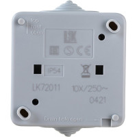 Одноклавишный 1-полюсный выключатель LK Studio схема1, IP54, 10А/250V, серый LK AQUA 80001