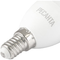 Светодиодная лампа Ресанта LL-R-C37-6W-230-3K-E14 (свеча, 6Вт, теплый, Е14) 76/1/3