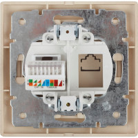 Информационная розетка Intro 1-303-02 RJ45, IP20, СУ, Plano, слоновая кость Б0027622