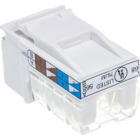 Механизм компьютерной розетки Экопласт RJ-45, категория 5е, UTP модуль, 8 контактов LK45 856100-1