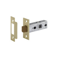 Дверная защелка НОРА-М С-45П пластиковый язычок, матовая латунь 15848