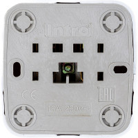 Розетка Intro 320201 2PE Schuko, 16А, 250В, IP20, ОУ, Polo, белый Б0036098