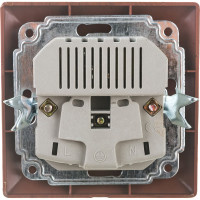 Розетка+USB Intro 441010 PE Schuko со шторками, 16А, 250В 2хUSB, СУ, Solo, Б0043408